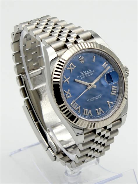 rolex datejust 41 blue jubilee roman|rolex datejust 41mm jubilee bracelet.